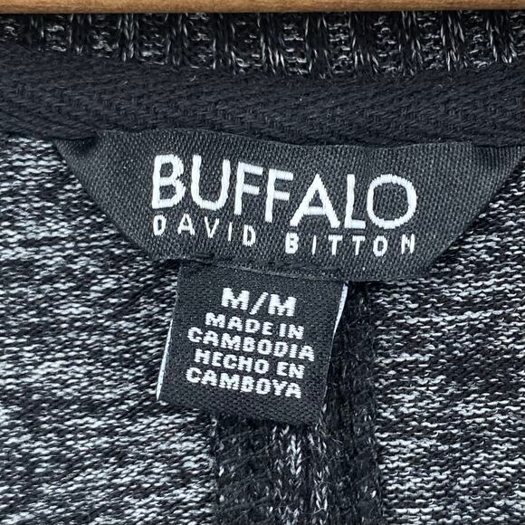 BUFFALO DAVID BITTON NWOT Cozy Knit Relaxed V Neck Sweater Heather Gray Medium - Picture 4 of 5